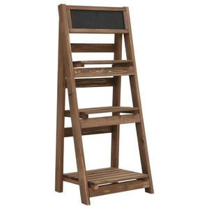 vidaXL 3-poschodov&yacute; stojan na kvetiny s tabuľou 40x30x90 cm ak&aacute;ciov&yacute; mas&iacute;v