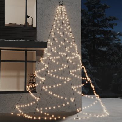 vidaXL Nástenný strom s hákom 720 LED teplý biely 5m interiér exteriér