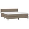 vidaXL Posteľn&yacute; r&aacute;m boxspring s matracom sivohned 180x200 cm l&aacute;tka