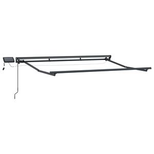 vidaXL Manual Awning Frame with Solar LED 2,5 x 2 m Antracitov&aacute;