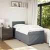 vidaXL Posteľný rám boxspring s matracom tmavosivý 90x190 cm zamat