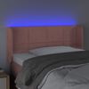 vidaXL Čelo postele s LED ružov&eacute; 103x16x78/88 cm zamat