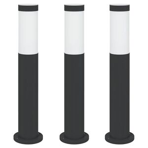 vidaXL Stĺpikov&eacute; svetl&aacute; 3 ks 50 cm nehrdzavej&uacute;ca oceľ IP44