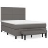 vidaXL Boxspring posteľ s matracom siv&aacute; 140x190 cm umel&aacute; koža