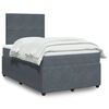 vidaXL Boxspring posteľ s matracom, tmavosiv&aacute; 120x190 cm, zamat