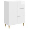 vidaXL Serv&iacute;rovacia skriňa Biela s vysok&yacute;m leskom 66 x 34,5 x 90 cm