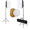 vidaXL Fotografick&eacute; vybavenie so softboxami a reflektorom