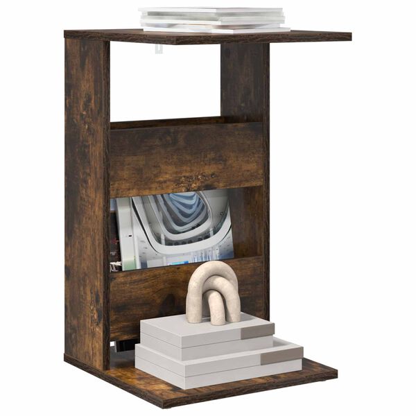 vidaXL Bočn&yacute; st&ocirc;l Dymov&aacute; dub 40 x 35 x 60,5 cm Kompozitn&eacute; drevo