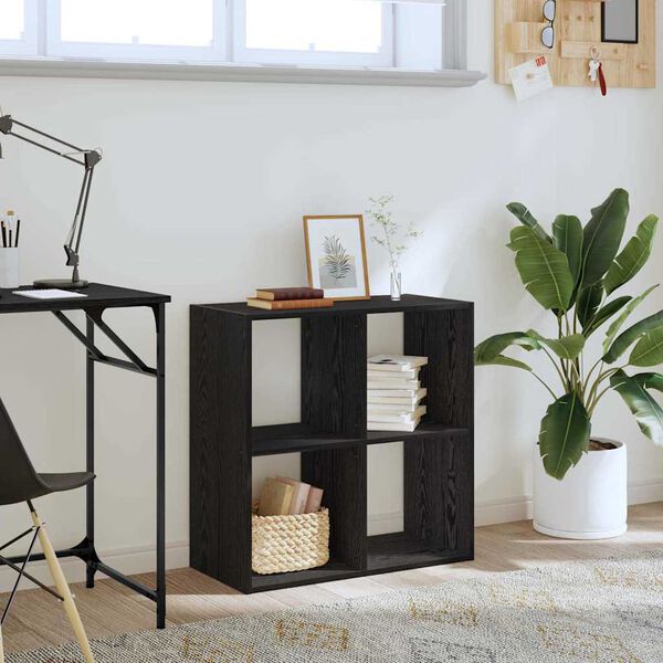 vidaXL Knižnica Čierny dub 68,5 x 32 x 68,5 cm Kompozitn&eacute; drevo