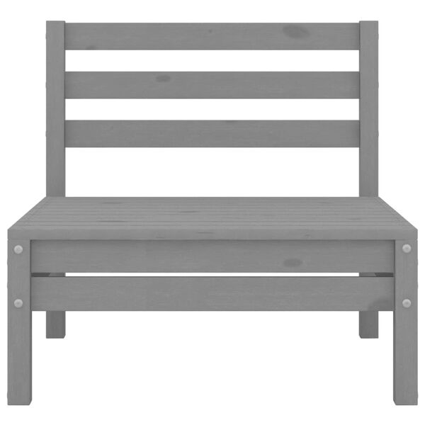 vidaXL 6-dielna z&aacute;hradn&aacute; sedacia s&uacute;prava siv&aacute; borovicov&yacute; mas&iacute;v