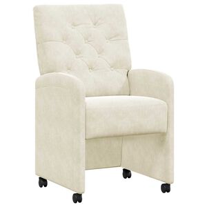 vidaXL Jed&aacute;lensk&eacute; stoličky na kolieskach 2 pcs Kr&eacute;mov&aacute; 58 x 67 x 97 cm