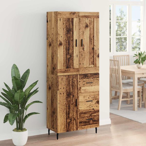 vidaXL Highboard so z&aacute;suvkou 2 pcs Star&eacute; drevo Kompozitn&eacute; drevo