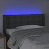 vidaXL Čelo postele s LED tmavosivé 103x16x78/88 cm látka
