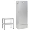 vidaXL Grilovacia udiareň so stolom pozinkovan&aacute; oceľ