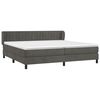 vidaXL Posteľn&yacute; r&aacute;m boxspring s matracom tmavosiv&yacute; 200x200 cm zamat