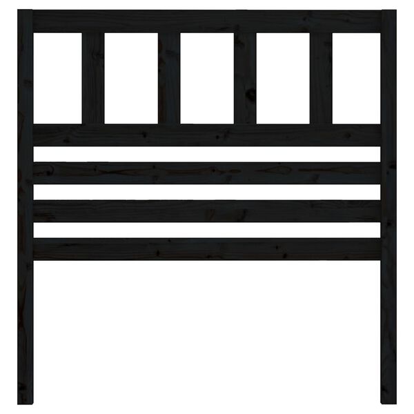 vidaXL Čelo postele čierne 81x4x100 cm masívna borovica