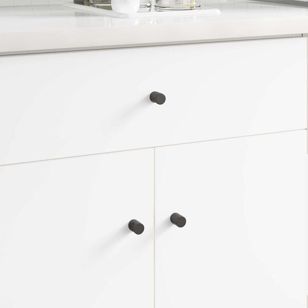 vidaXL Gomb&iacute;k na skriňu 2 pcs Čierna 18 x 23 mm Železo