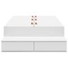 vidaXL Rám postele s úložným prostorem Biela 236.5 x 80 x 31.5 cm