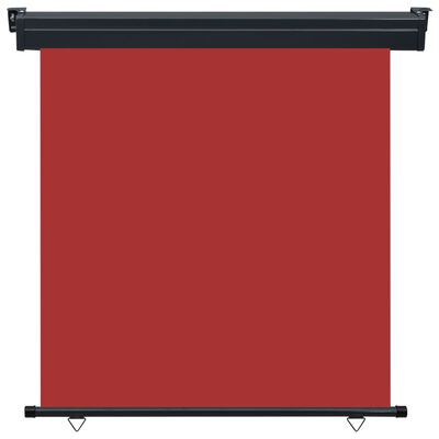 vidaXL Bočná markíza na balkón 170x250 cm, červená