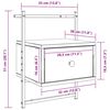 vidaXL Nočn&aacute; skrinka n&aacute;stenn&aacute; hned&yacute; dub 35x30x51 cm kompozitn&eacute; drevo