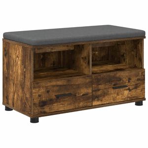 vidaXL Predsieňov&aacute; lavica s vank&uacute;&scaron;om &Uacute;den&yacute; Dub 80 x 38 x 46 cm