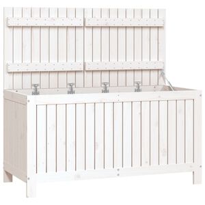vidaXL Z&aacute;hradn&yacute; &uacute;ložn&yacute; box biely 121x55x64 cm mas&iacute;vna borovica