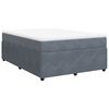 vidaXL Posteľný rám boxspring s matracom tmavosivý 160x200 cm zamat