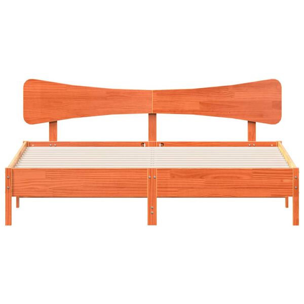 vidaXL Posteľ bez matraca voskovo hned&aacute; 180x200 cm mas&iacute;vna borovica