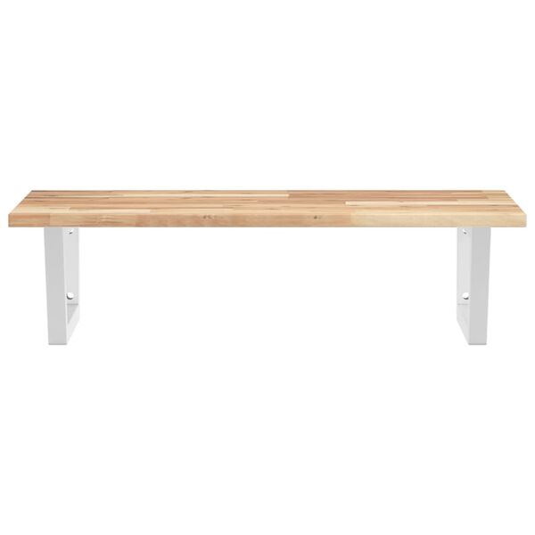 vidaXL Polica pod um&yacute;vadlo n&aacute;stenn&aacute; oceľ a ak&aacute;ciov&yacute; mas&iacute;v