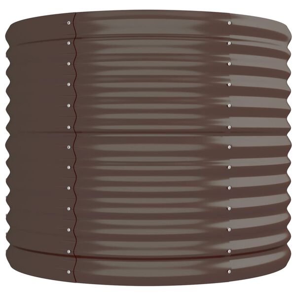 vidaXL Vyvýšený záhradný záhon pozinkovaná oceľ 296x80x68 cm hnedý