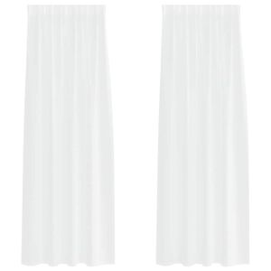 vidaXL Voile z&aacute;clona 2 ks Biela 260 x 140 cm Polyester