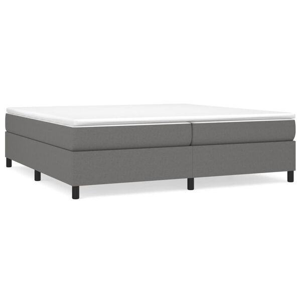 vidaXL Boxspring posteľ s matracom tmavosivá 200x200 cm látka