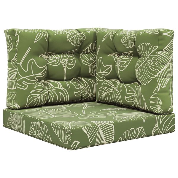 vidaXL Vank&uacute;&scaron; na vonkaj&scaron;iu pohovku 3 pcs Design s listami Polyester