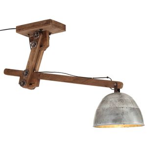 vidaXL Z&aacute;vesn&aacute; lampa 25 W starožitn&aacute; strieborn&aacute; 105x30x65-108cm E27