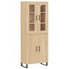 vidaXL Vysok&aacute; skrinka dub sonoma 69,5x34x180 cm spracovan&eacute; drevo