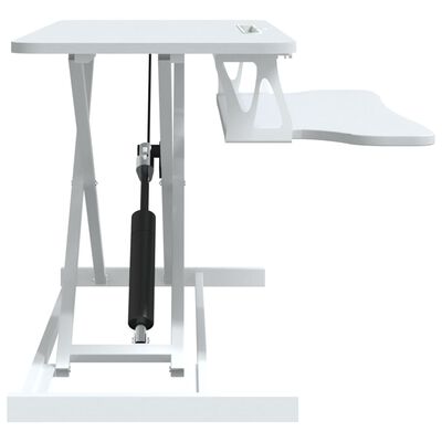 VidaXL Nastaviteľný pracovný stôl 90x40x(13-50) cm oceľ a sprac. drevo