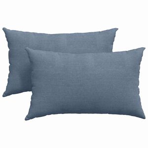 vidaXL Vank&uacute;&scaron;e na pohovku 2 pcs Modr&aacute; 50 x 30 cm Kord&uacute;rov&aacute; tkanina
