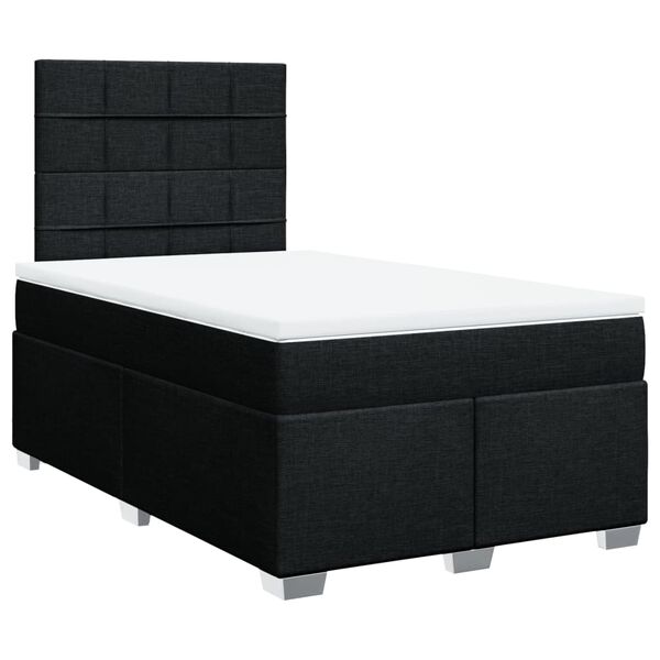 vidaXL Boxspring posteľ s matracom čierna 120x190 cm l&aacute;tka