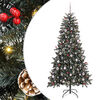 vidaXL Umel&yacute; vianočn&yacute; stromček Zelen&aacute; 210 cm PVC, plast a oceľ