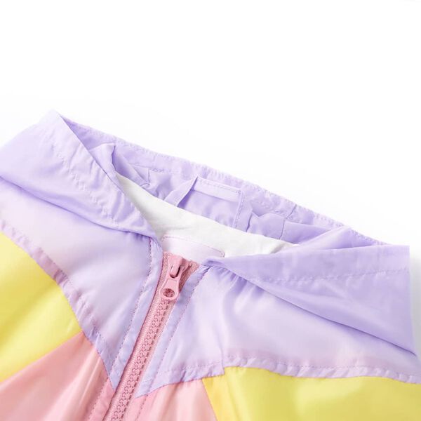 Detská bunda s kapucňou a zipsom viacfarebná 104