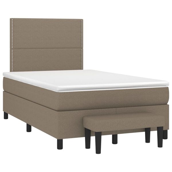 vidaXL Boxspring posteľ s matracom sivohned&aacute; 120x190 cm l&aacute;tka