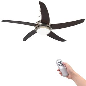 vidaXL Ozdobn&yacute; stropn&yacute; ventil&aacute;tor s osvetlen&iacute;m, 128 cm, hned&yacute;