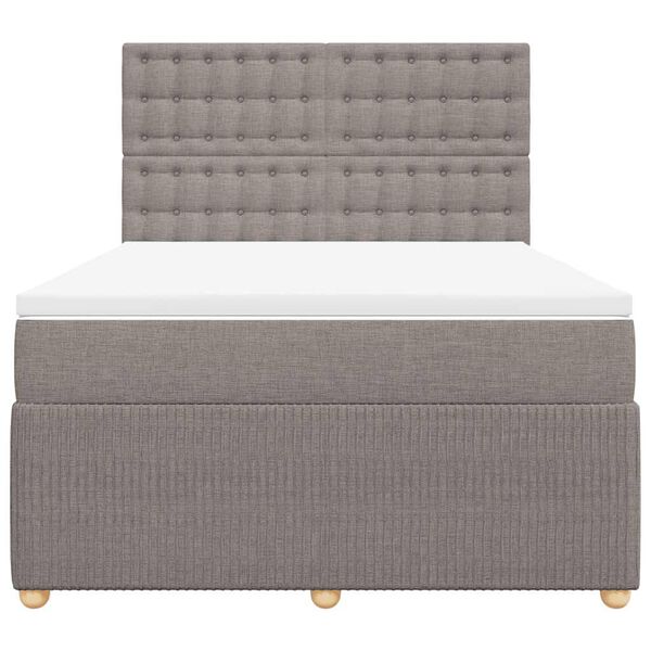 vidaXL Posteľn&yacute; r&aacute;m boxspring s matracom sivohned 160x200 cm l&aacute;tka