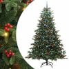 vidaXL Umel&yacute; vianočn&yacute; stromček Zelen&aacute; 240 cm PVC, kov a plast