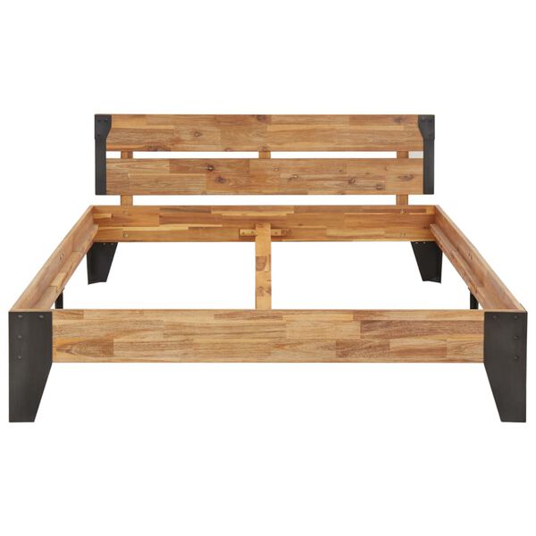 vidaXL Posteľný rám, akáciový masív s brúseným povrchom 120x200 cm