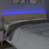 vidaXL Čelo postele s LED kr&eacute;mov&eacute; 180x5x78/88 cm l&aacute;tka