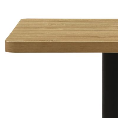 vidaXL Bistro stolík, dubová farba 80x80x75 cm, MDF a oceľ