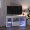vidaXL Rohov&yacute; LED TV kabinet Biela 100 x 40 x 50 cm Kompozitn&eacute; drevo