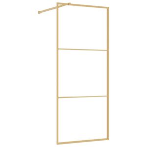 vidaXL Stena walk-in sprchy Zlat&aacute; 80 x 195 cm Sklo a hlin&iacute;k