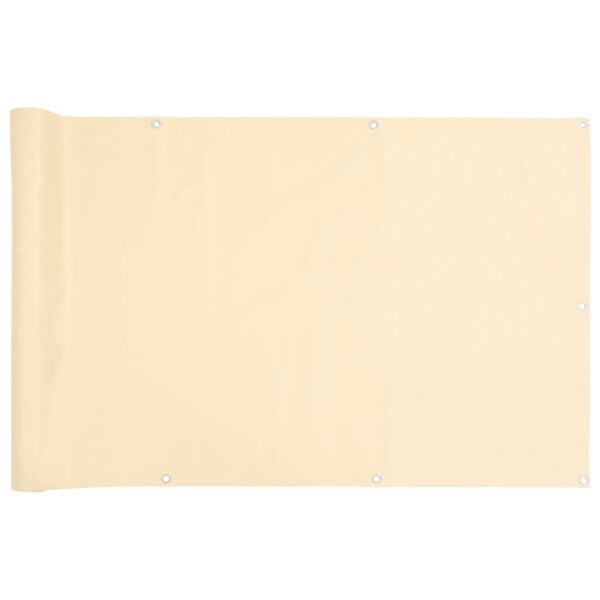 vidaXL Balk&oacute;nov&aacute; z&aacute;stena, kr&eacute;mov&aacute; 500x75 cm, PVC